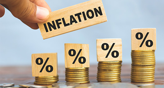 Graph showing inflation trends in India, highlighting the importance of high-yield accounts for savings in the RGV.