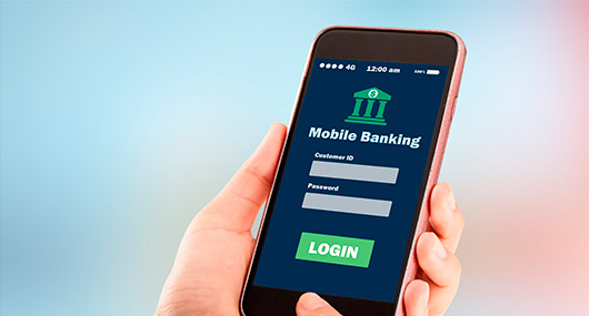 Screenshot of a mobile banking app emphasizing security measures against fraud for Texas users.